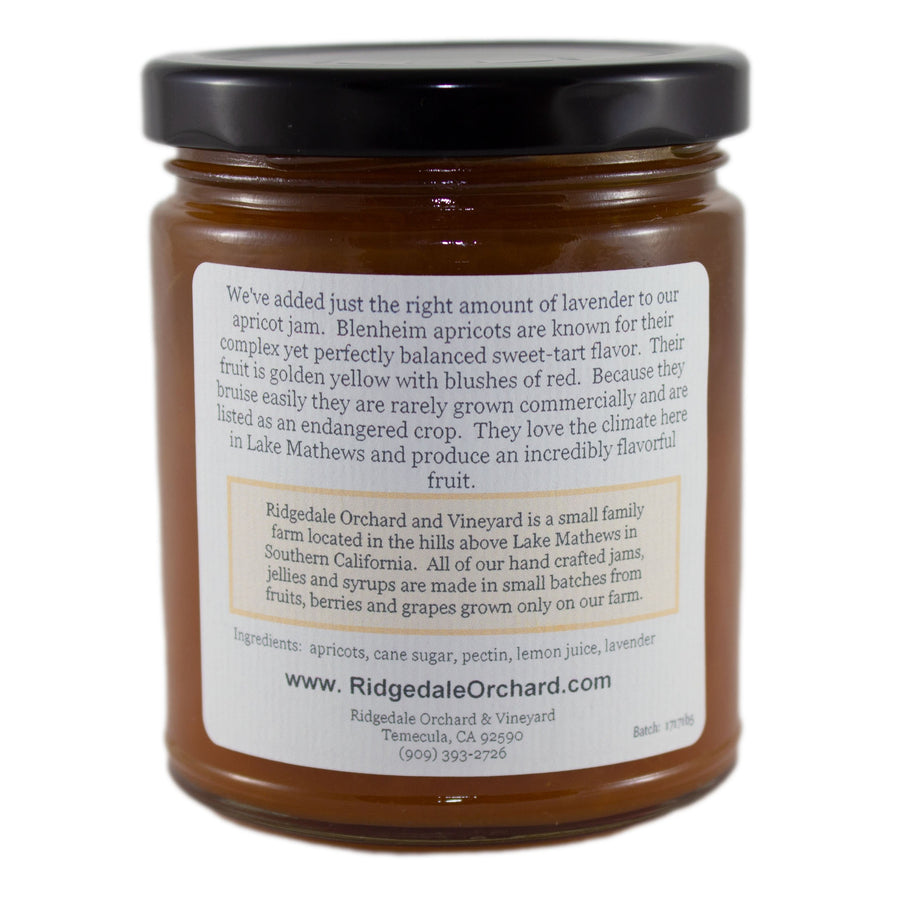 Blenheim Apricot Jam with Lavender - Ridgedale Orchard & Vineyard