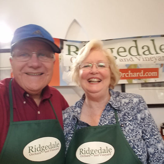 Mike & Karen Horak, owners of Ridgedcale Orchard & Vineyard.