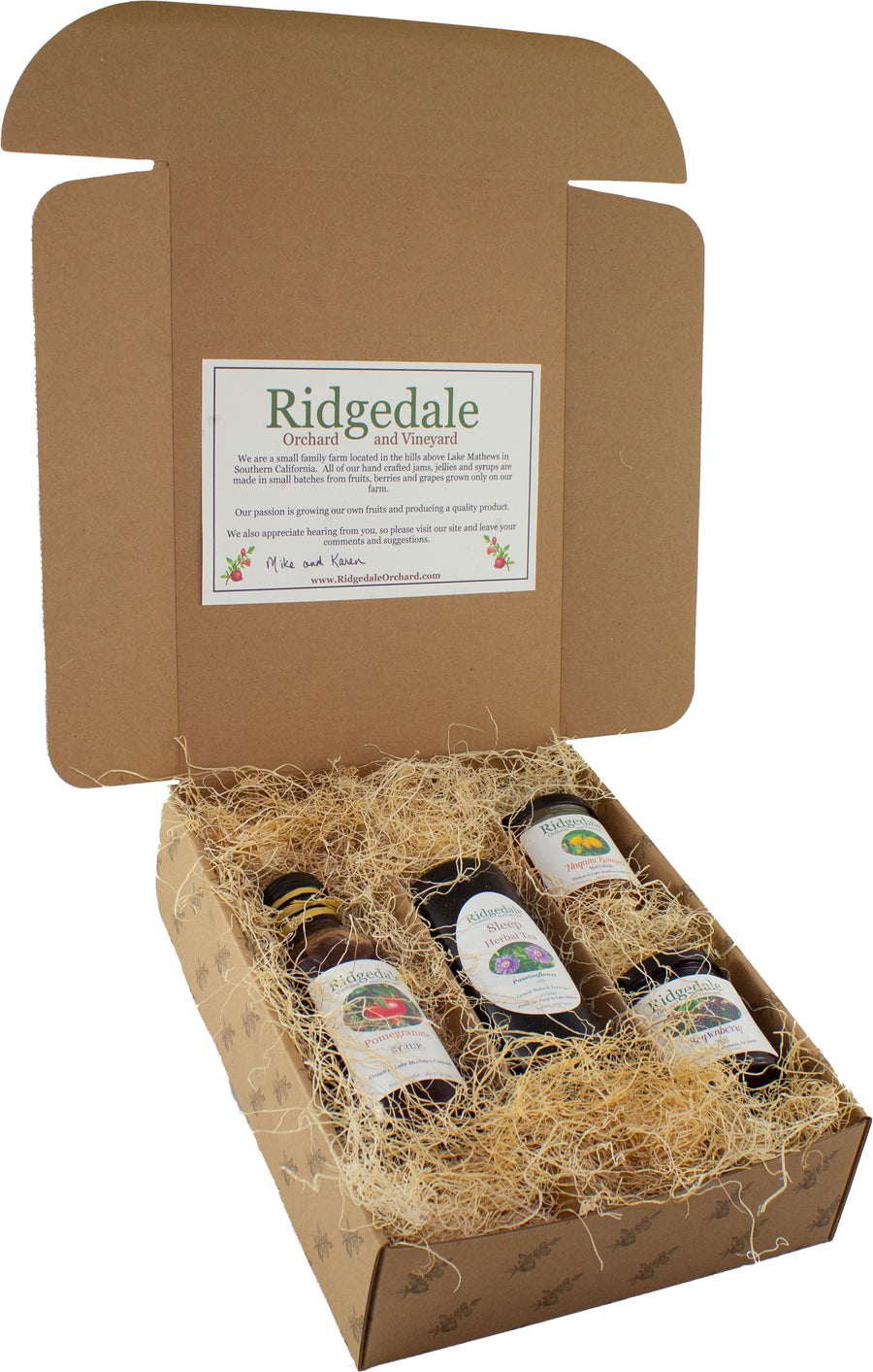 Jam and Tea Gift Box Direct From Ridgedale Orchard and Vineyard