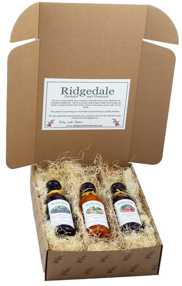 Three Fruit Syrup Custom Assortment Box - Ridgedale Orchard & Vineyard