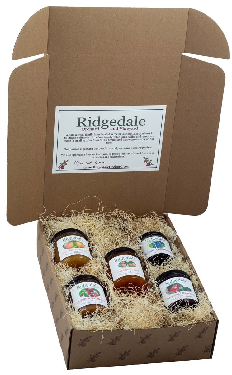 Five Jam & Jelly Custom Assortment Box - Ridgedale Orchard & Vineyard