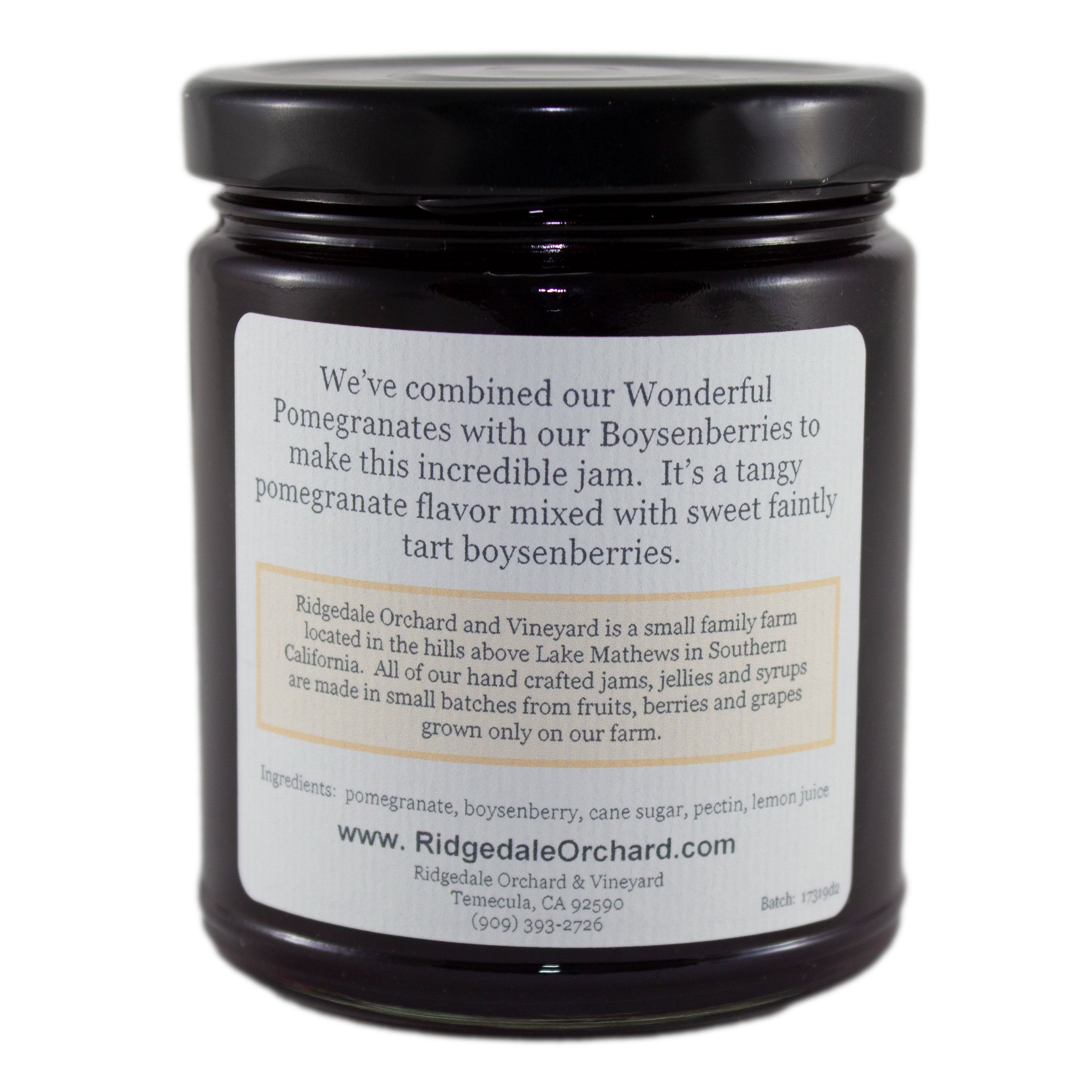 Pomegranate Boysenberry artisan jelly, handmade from Ridgedale Orchard ...